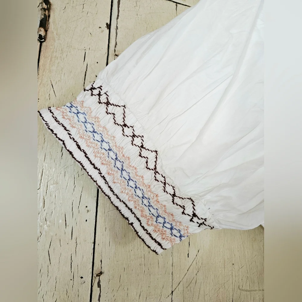 NEW Free People Where We Meet Embroidered Top Sz L - Picture 4 of 8